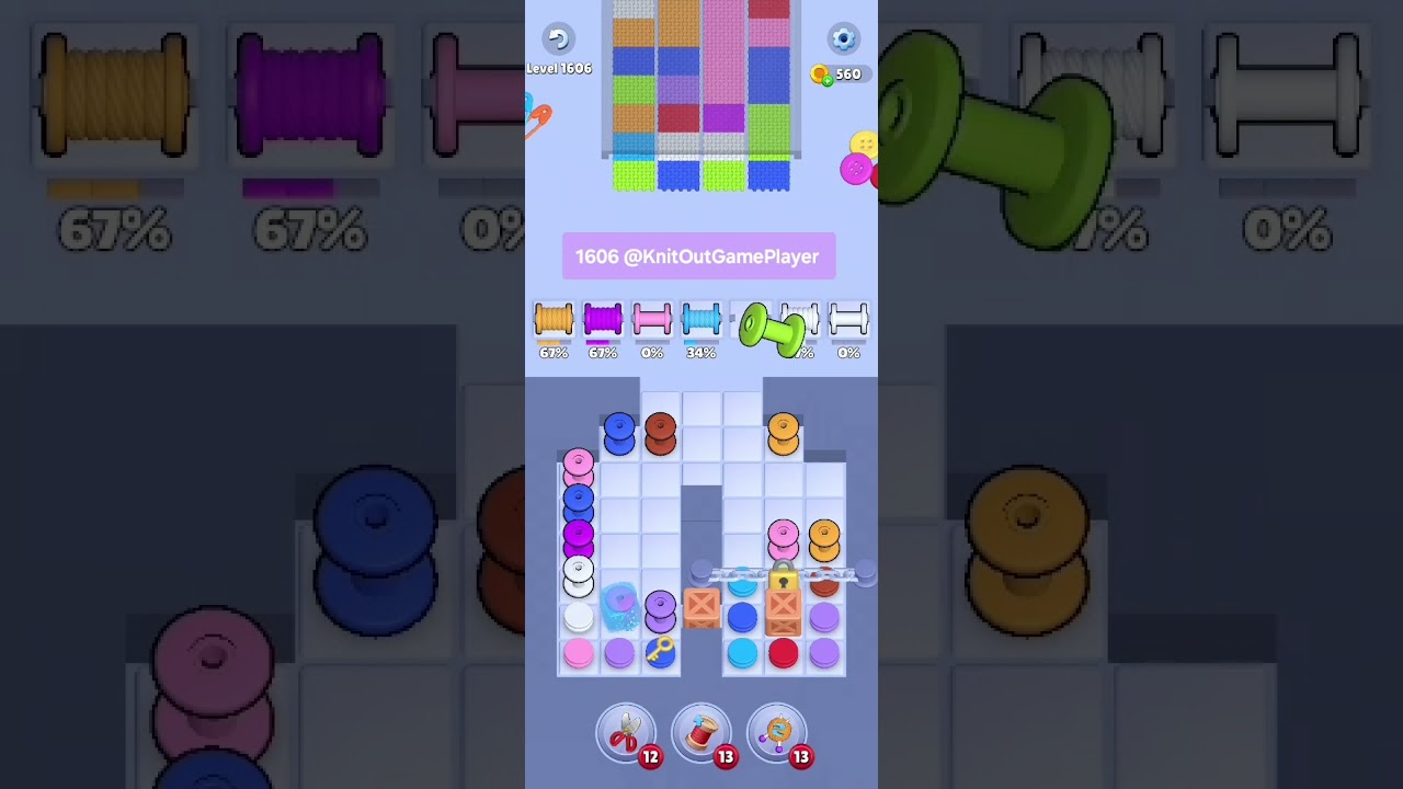 Knit Out Level 1606: Knit Out Game Level 1606