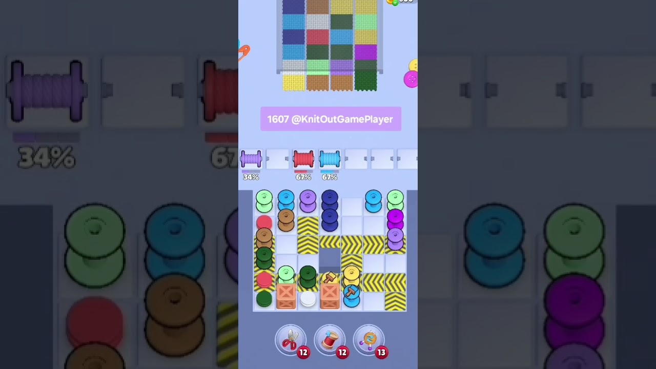 Knit Out Level 1607: Knit Out Game Level 1607