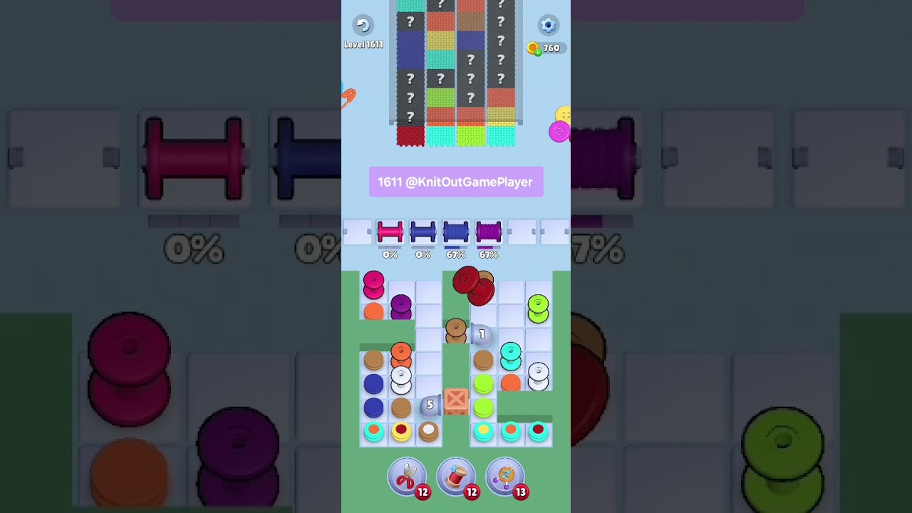 Knit Out Level 1611: Knit Out Game Level 1611