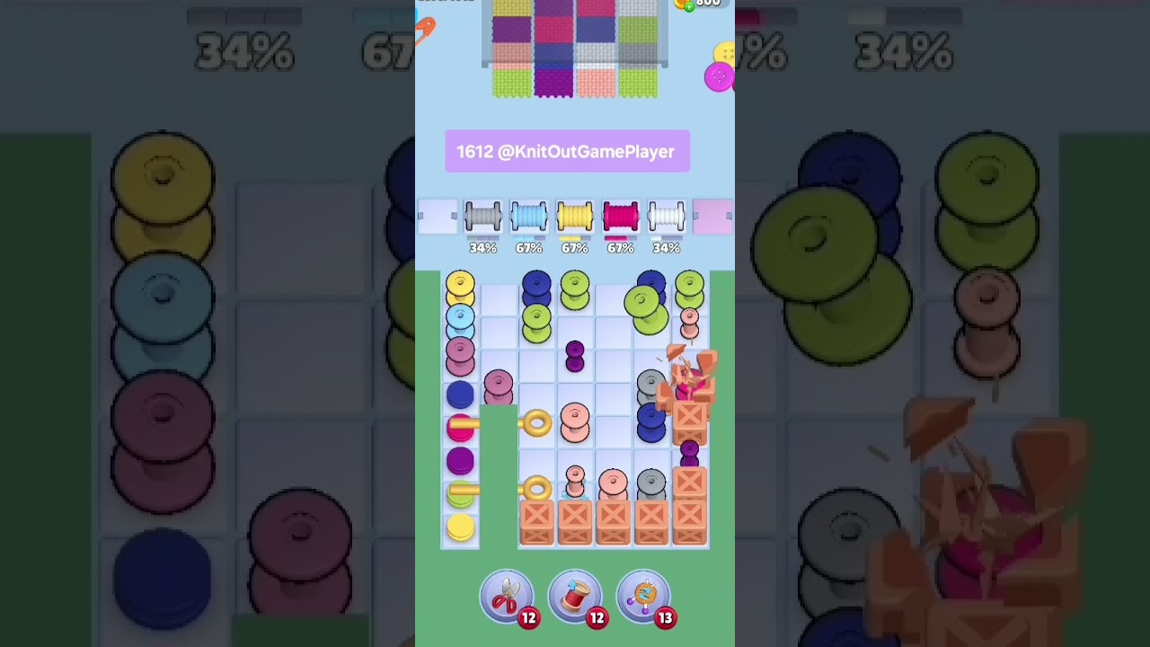 Knit Out Level 1612: Knit Out Game Level 1612