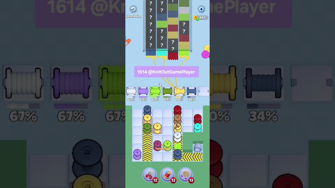 Knit Out Level 1614: Knit Out Game Level 1614