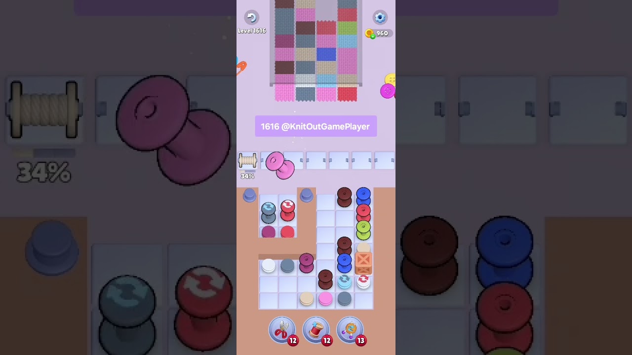 Knit Out Level 1616: Knit Out Game Level 1616