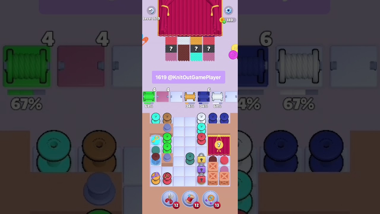 Knit Out Level 1619: Knit Out Game Level 1619
