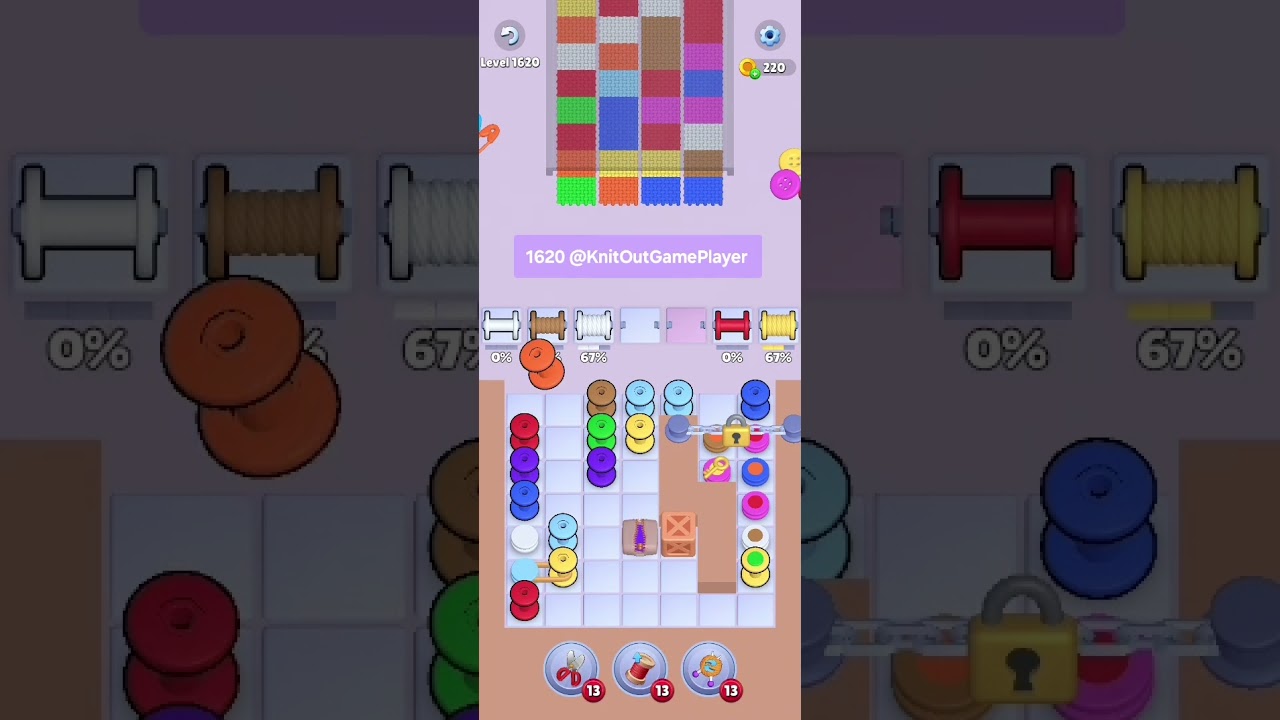 Knit Out Level 1620: Knit Out Game Level 1620