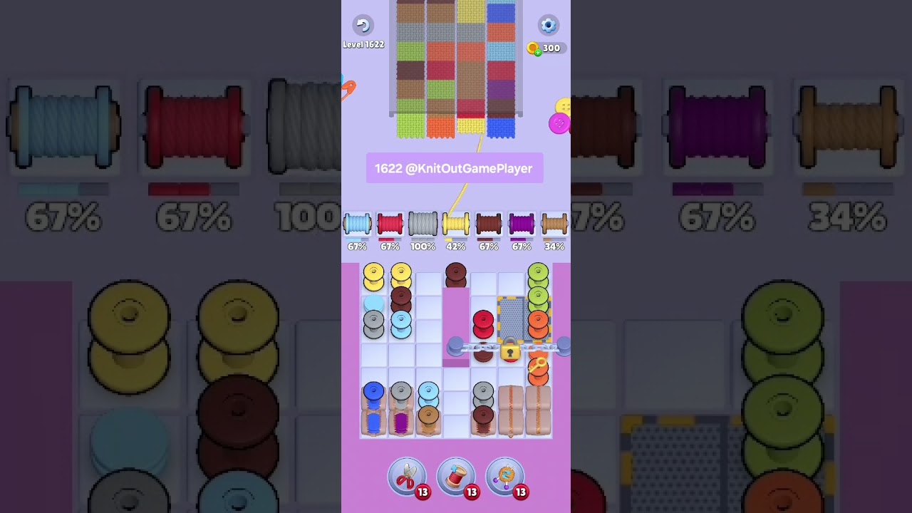 Knit Out Level 1622: Knit Out Game Level 1622