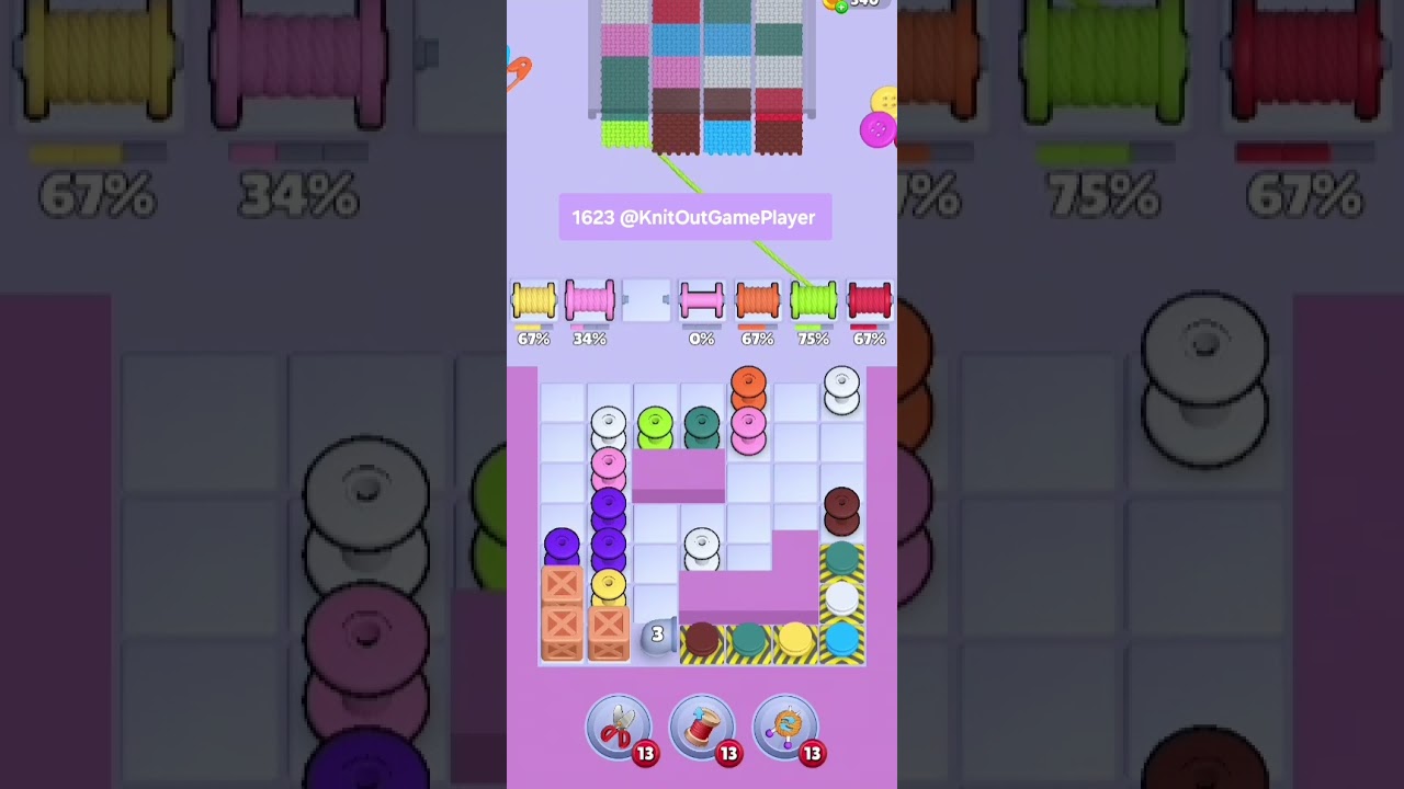 Knit Out Level 1623: Knit Out Game Level 1623