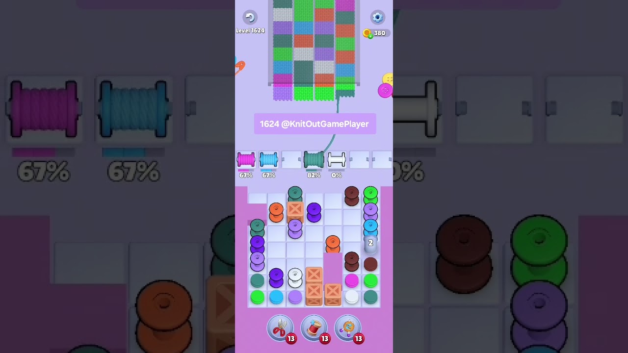 Knit Out Level 1624: Knit Out Game Level 1624