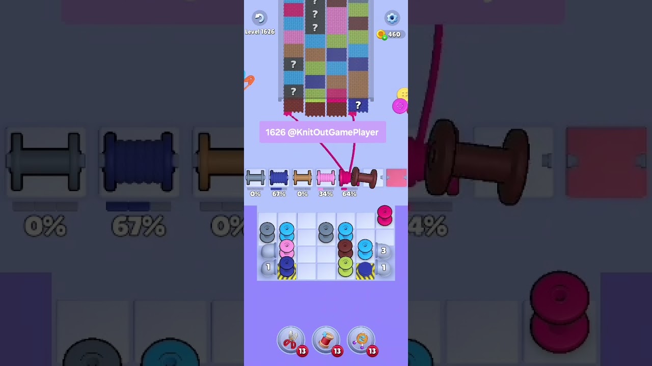 Knit Out Level 1626: Knit Out Game Level 1626