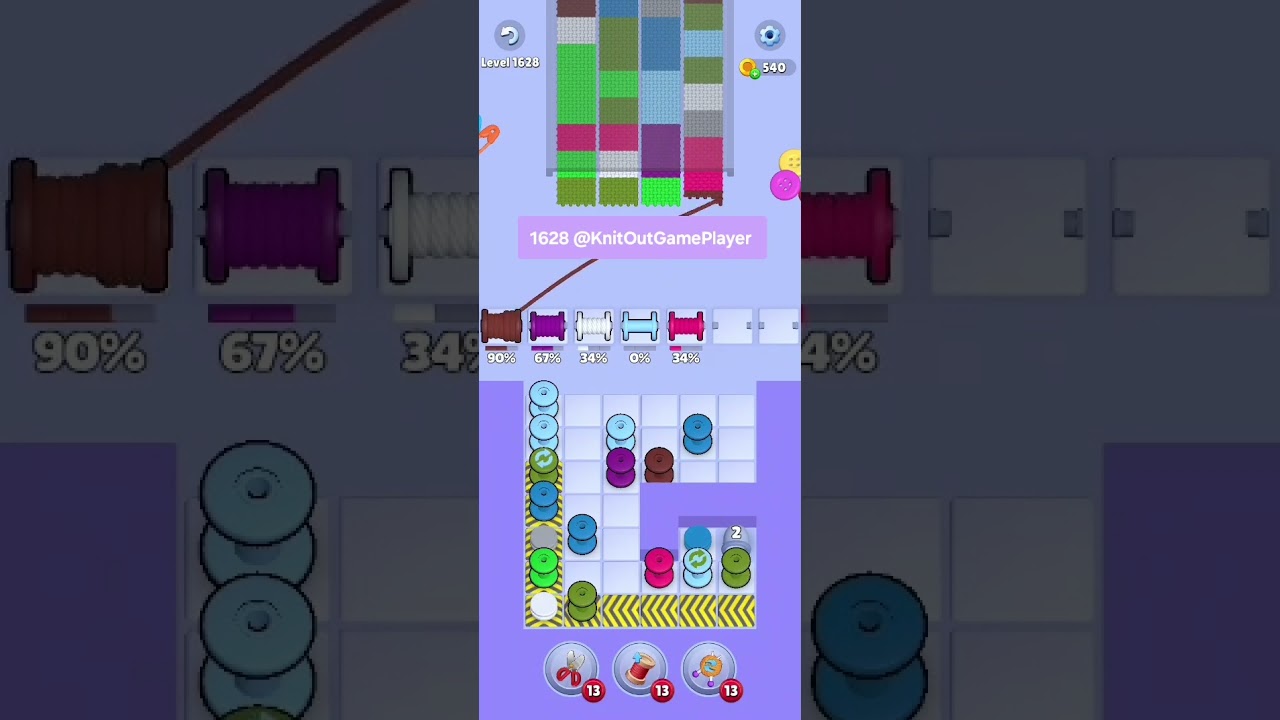 Knit Out Level 1628: Knit Out Game Level 1628