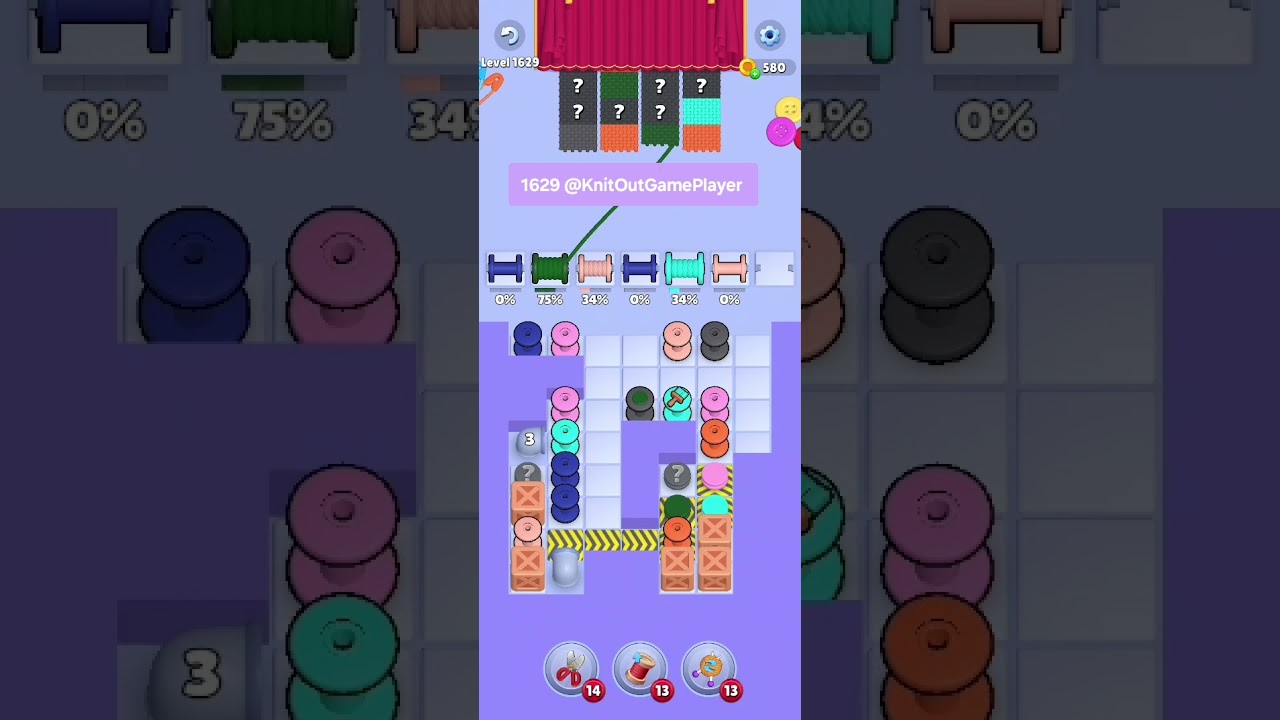 Knit Out Level 1629: Knit Out Game Level 1629