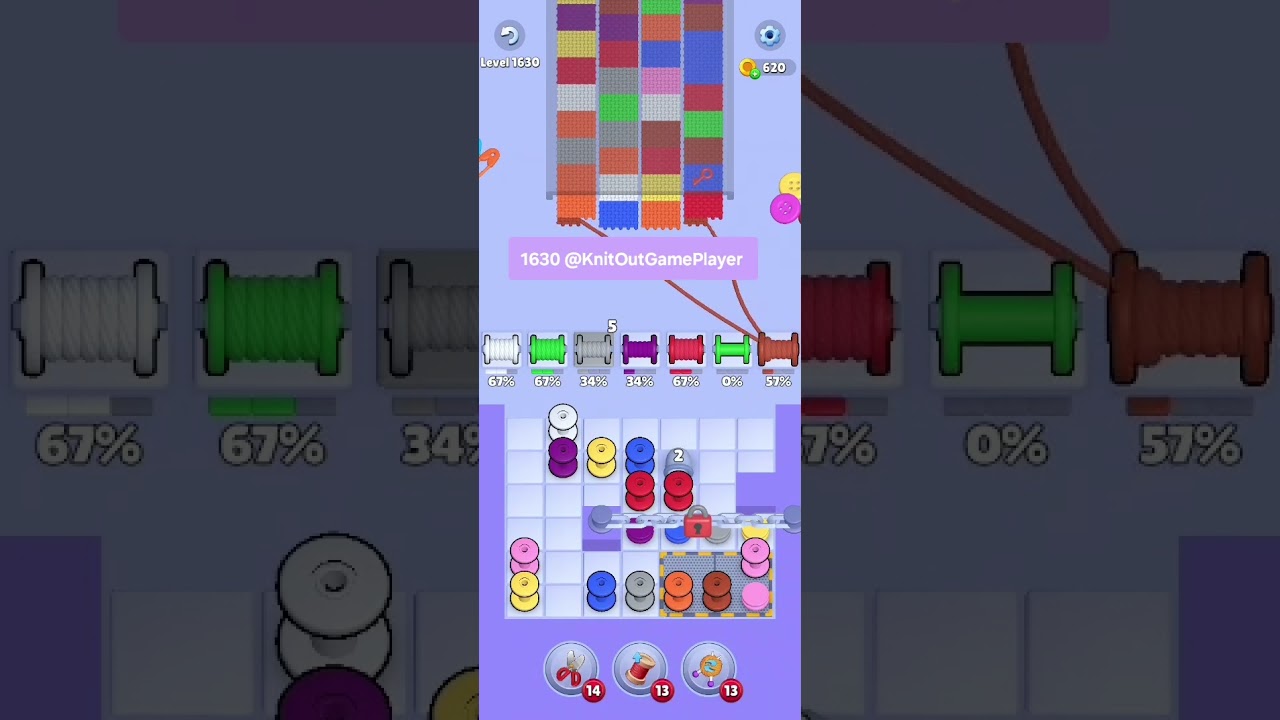 Knit Out Level 1630: Knit Out Game Level 1630