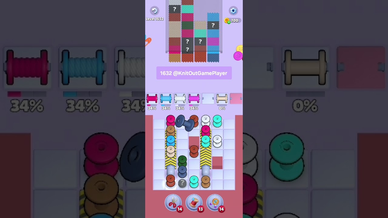 Knit Out Level 1632: Knit Out Game Level 1632