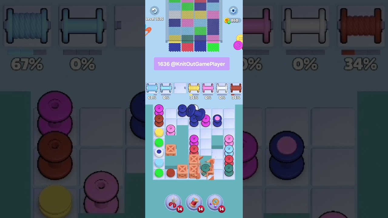 Knit Out Level 1636: Knit Out Game Level 1636