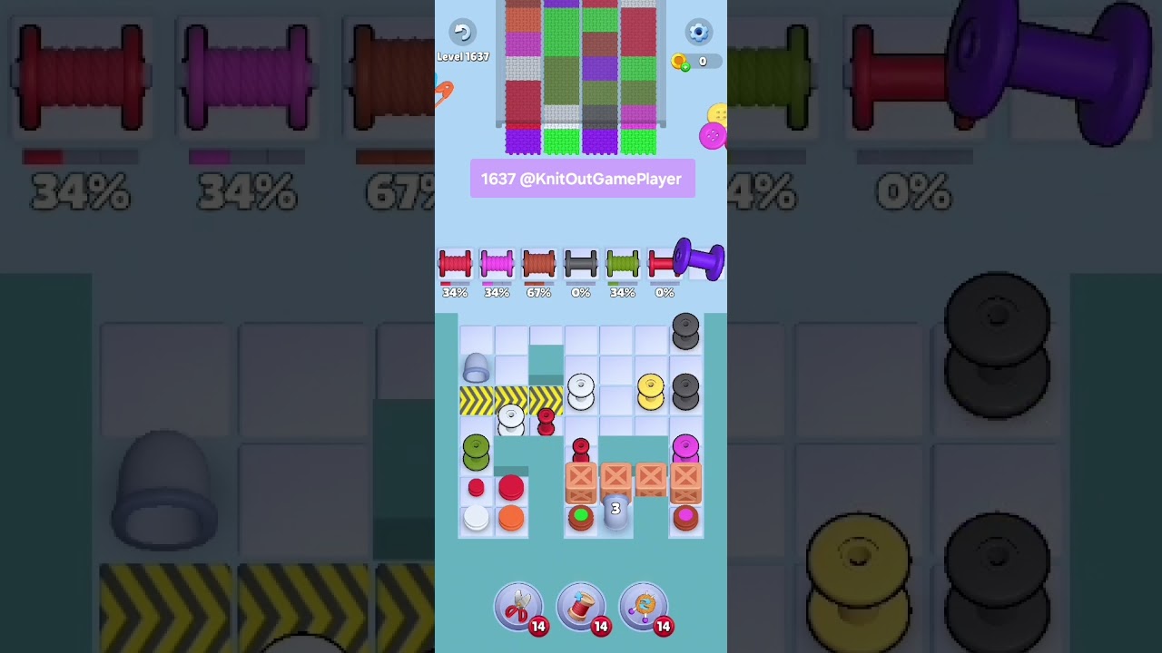 Knit Out Level 1637: Knit Out Game Level 1637