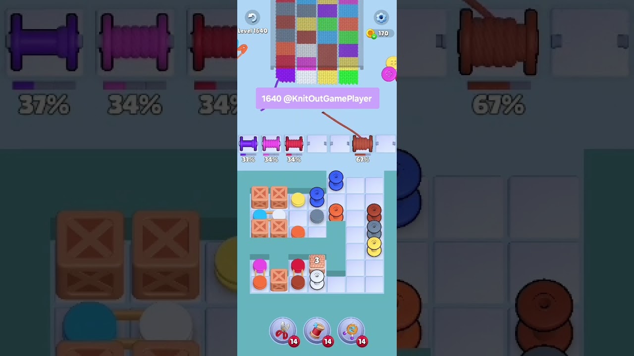 Knit Out Level 1640: Knit Out Game Level 1640