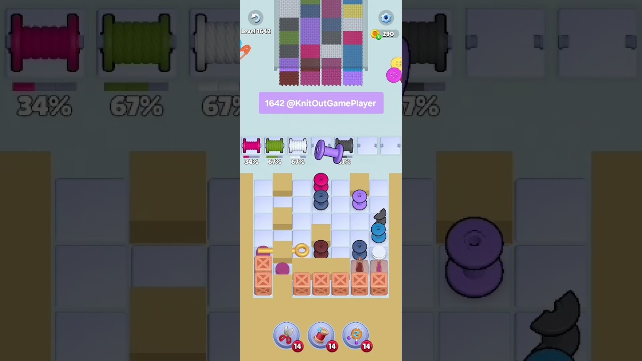 Knit Out Level 1642: Knit Out Game Level 1642