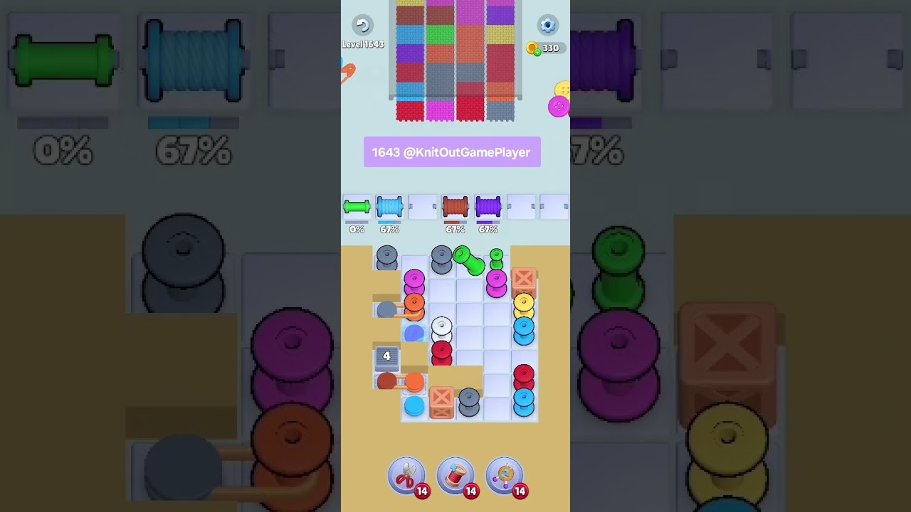 Knit Out Level 1643: Knit Out Game Level 1643