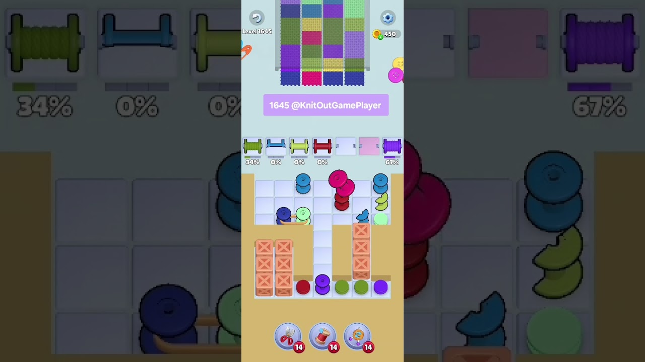Knit Out Level 1645: Knit Out Game Level 1645