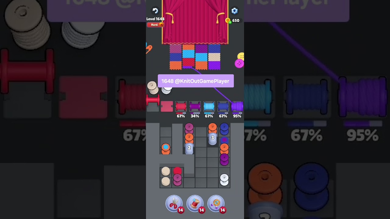Knit Out Level 1648: Knit Out Game Level 1648