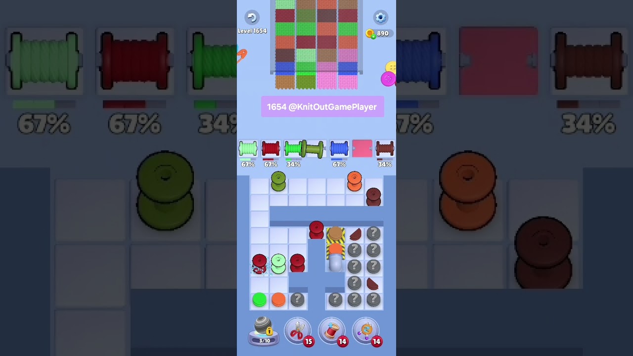 Knit Out Level 1654: Knit Out Game Level 1654