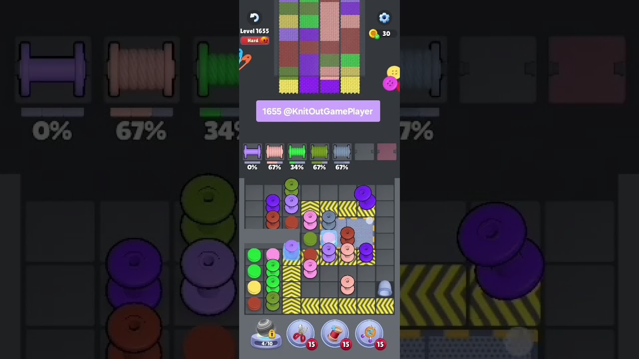 Knit Out Level 1655: Knit Out Game Level 1655