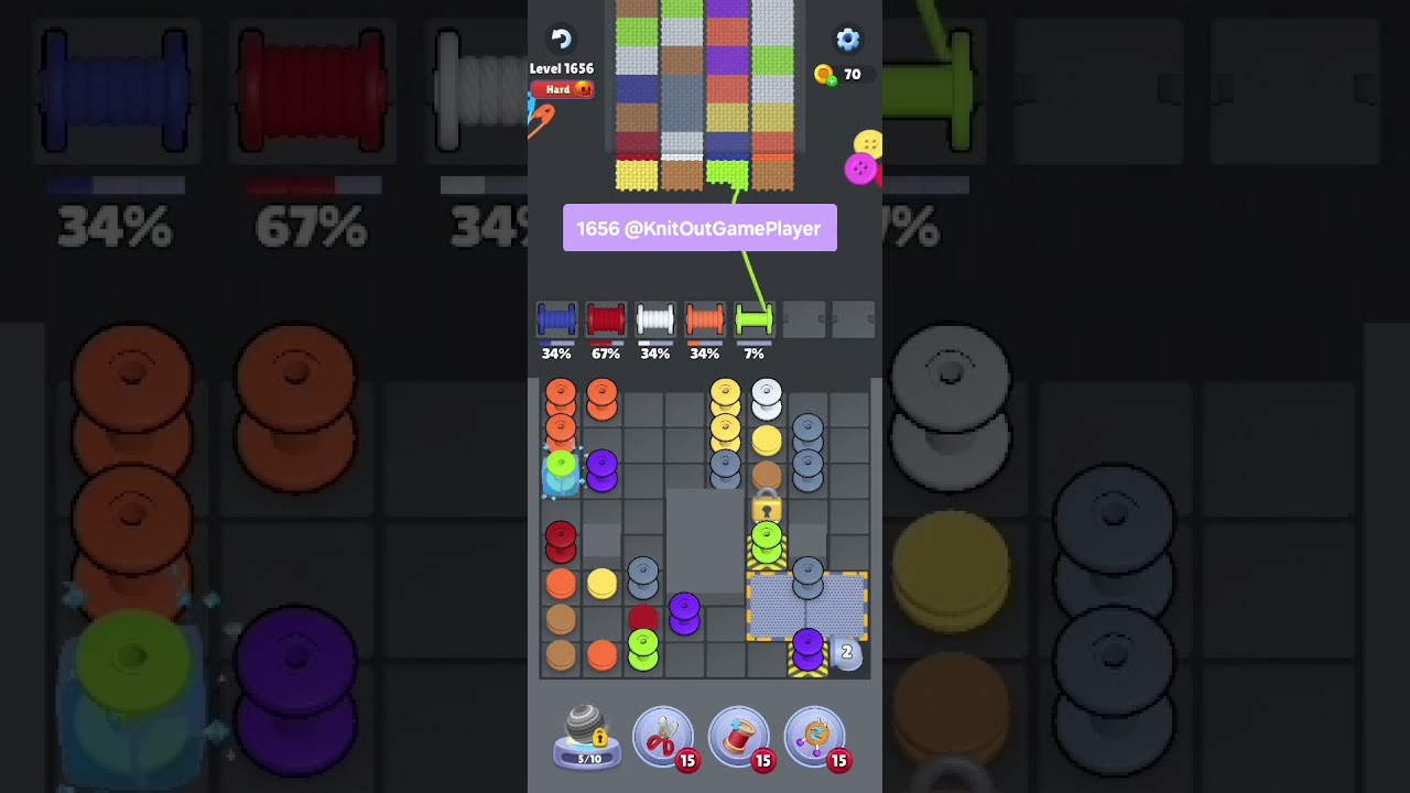 Knit Out Level 1656: Knit Out Game Level 1656