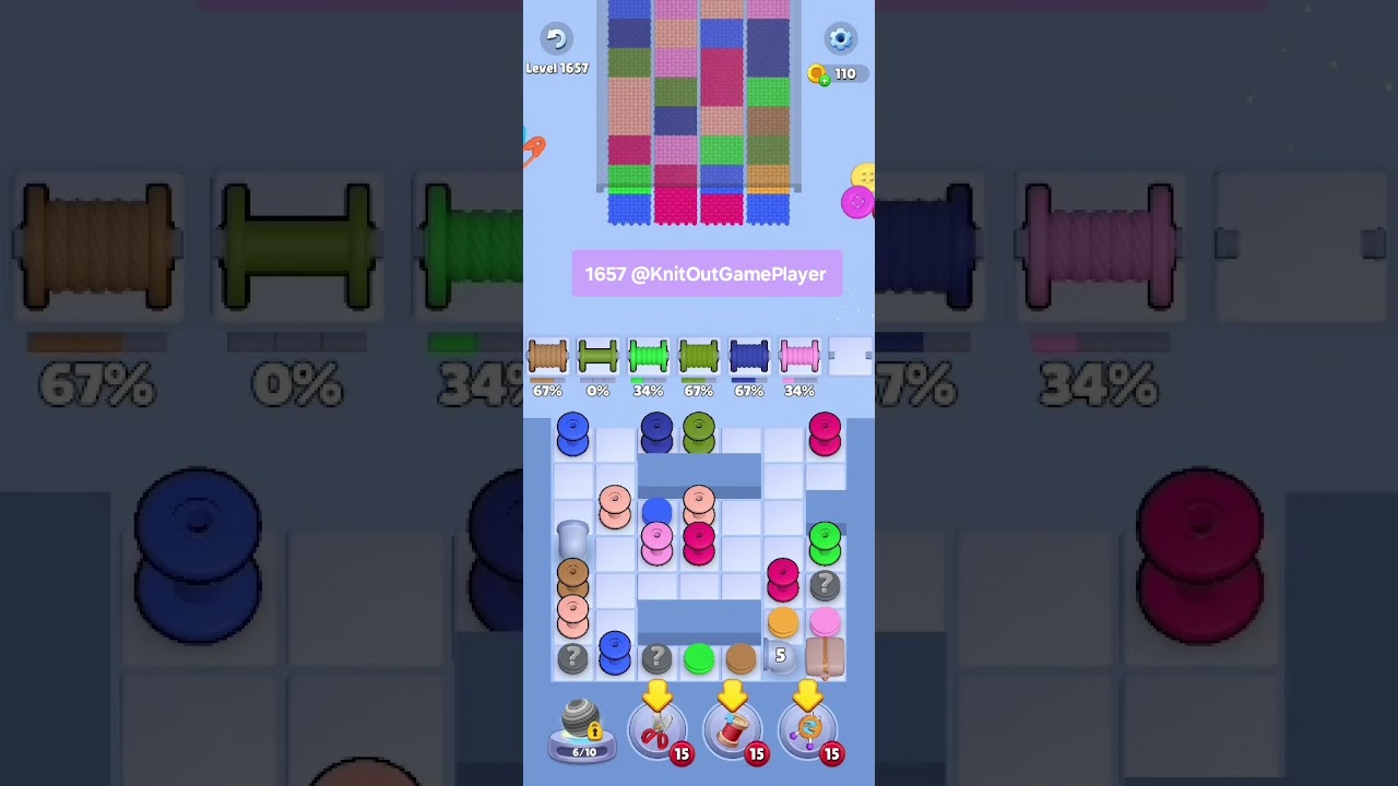 Knit Out Level 1657: Knit Out Game Level 1657