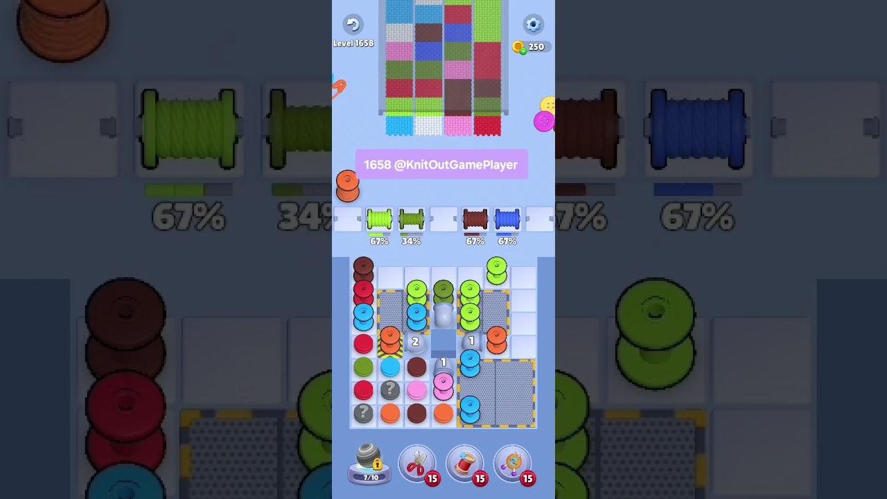 Knit Out Level 1658: Knit Out Game Level 1658