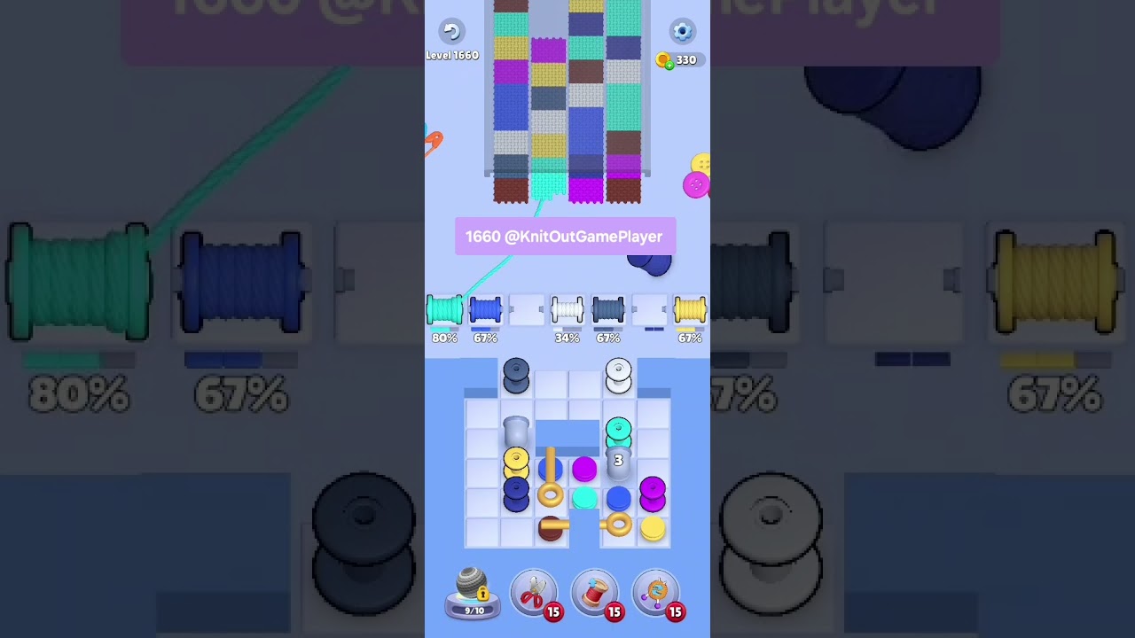 Knit Out Level 1660: Knit Out Game Level 1660