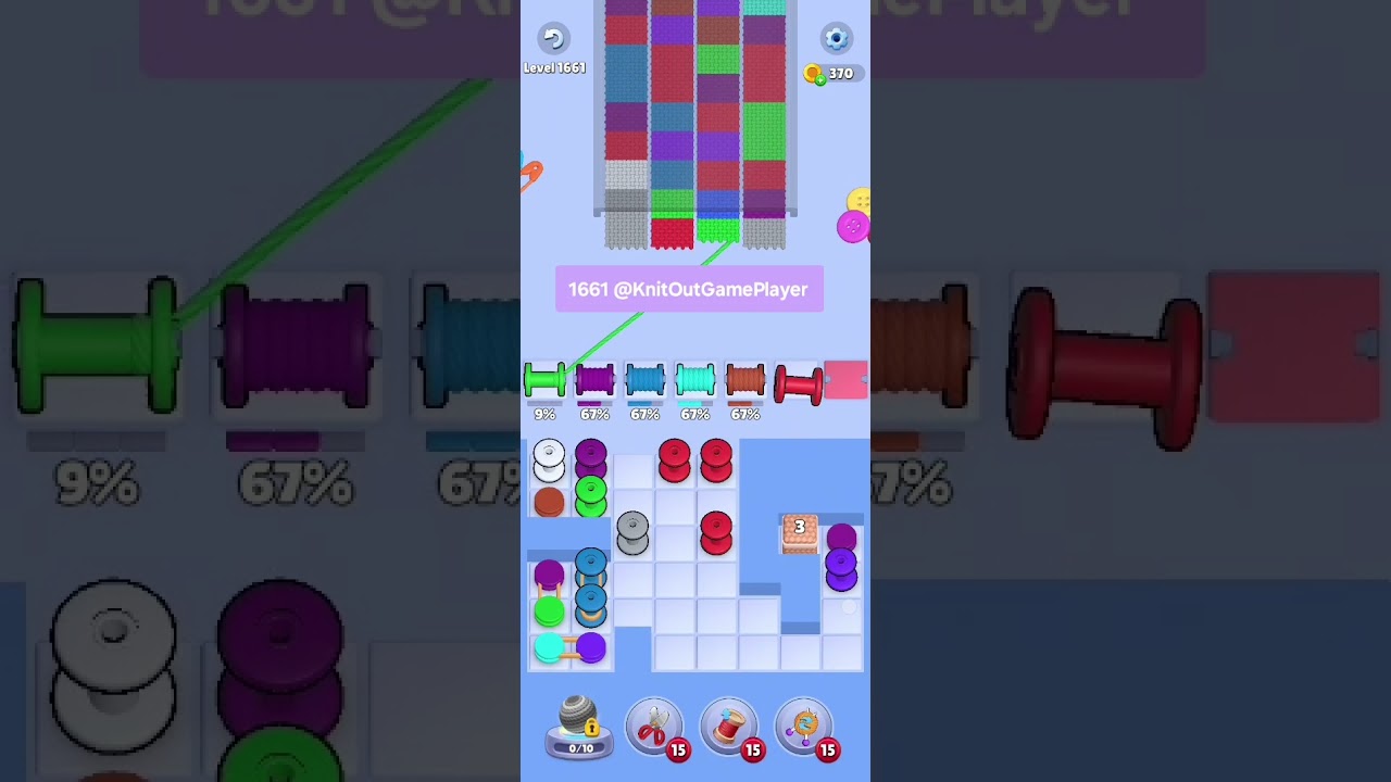 Knit Out Level 1661: Knit Out Game Level 1661