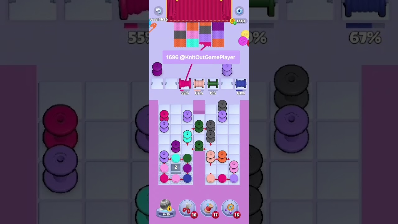 Knit Out Level 1696: Knit Out Game Level 1696