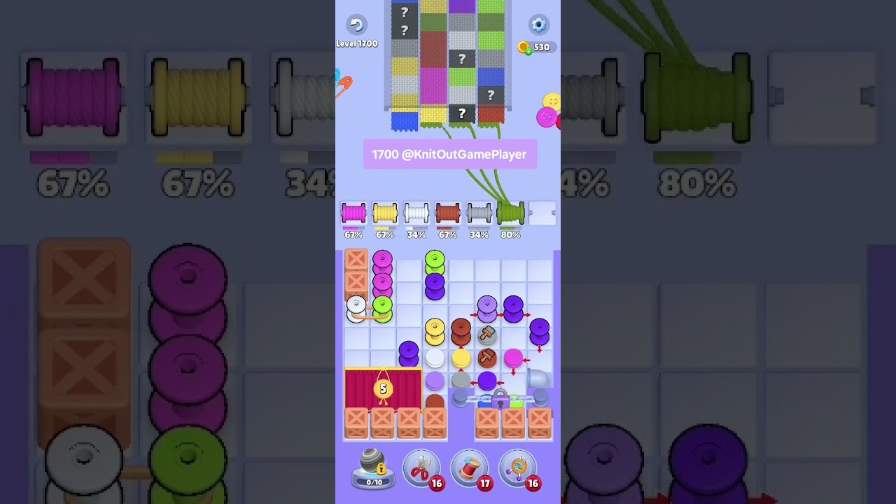 Knit Out Level 1700: Knit Out Game Level 1700