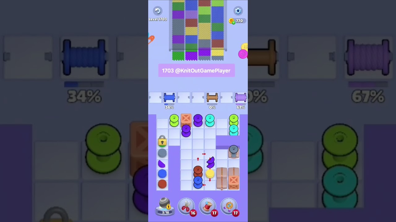Knit Out Level 1703: Knit Out Game Level 1703