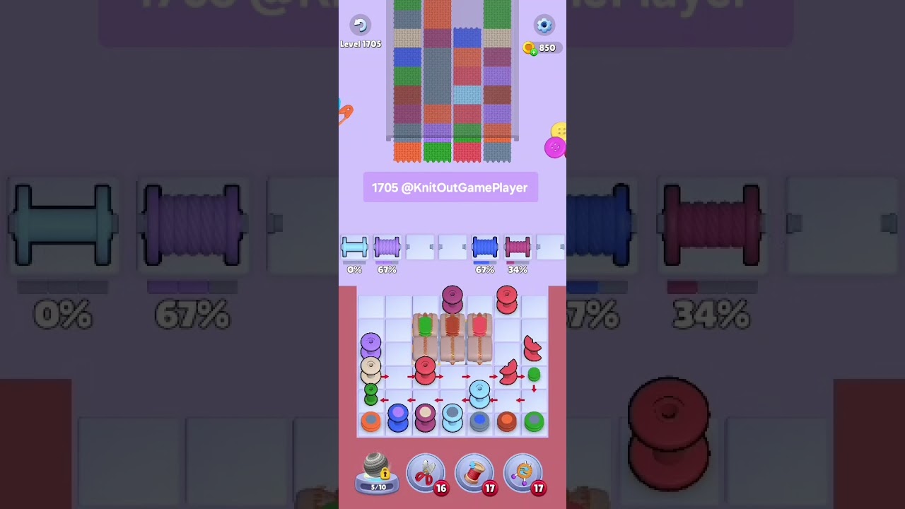 Knit Out Level 1705: Knit Out Game Level 1705