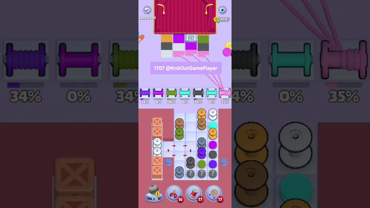 Knit Out Level 1707: Knit Out Game Level 1707