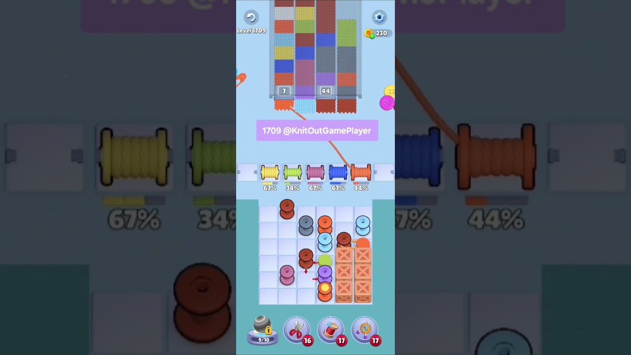Knit Out Level 1709: Knit Out Game Level 1709