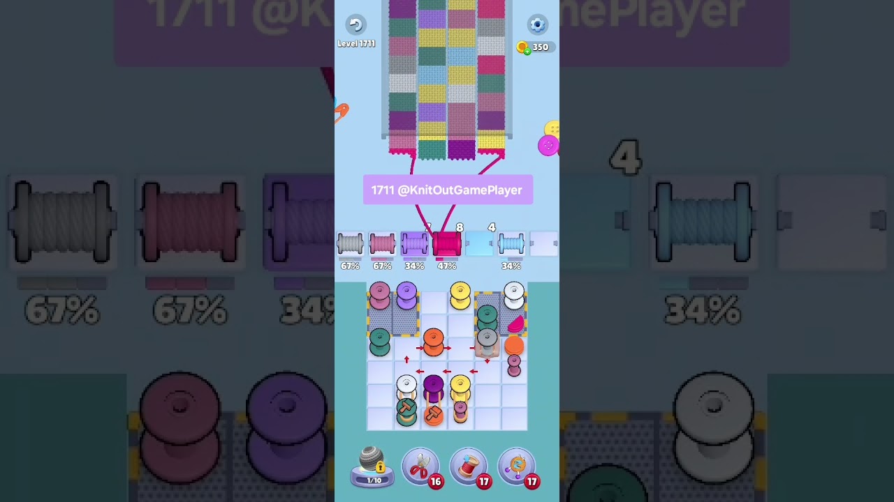 Knit Out Level 1711: Knit Out Game Level 1711