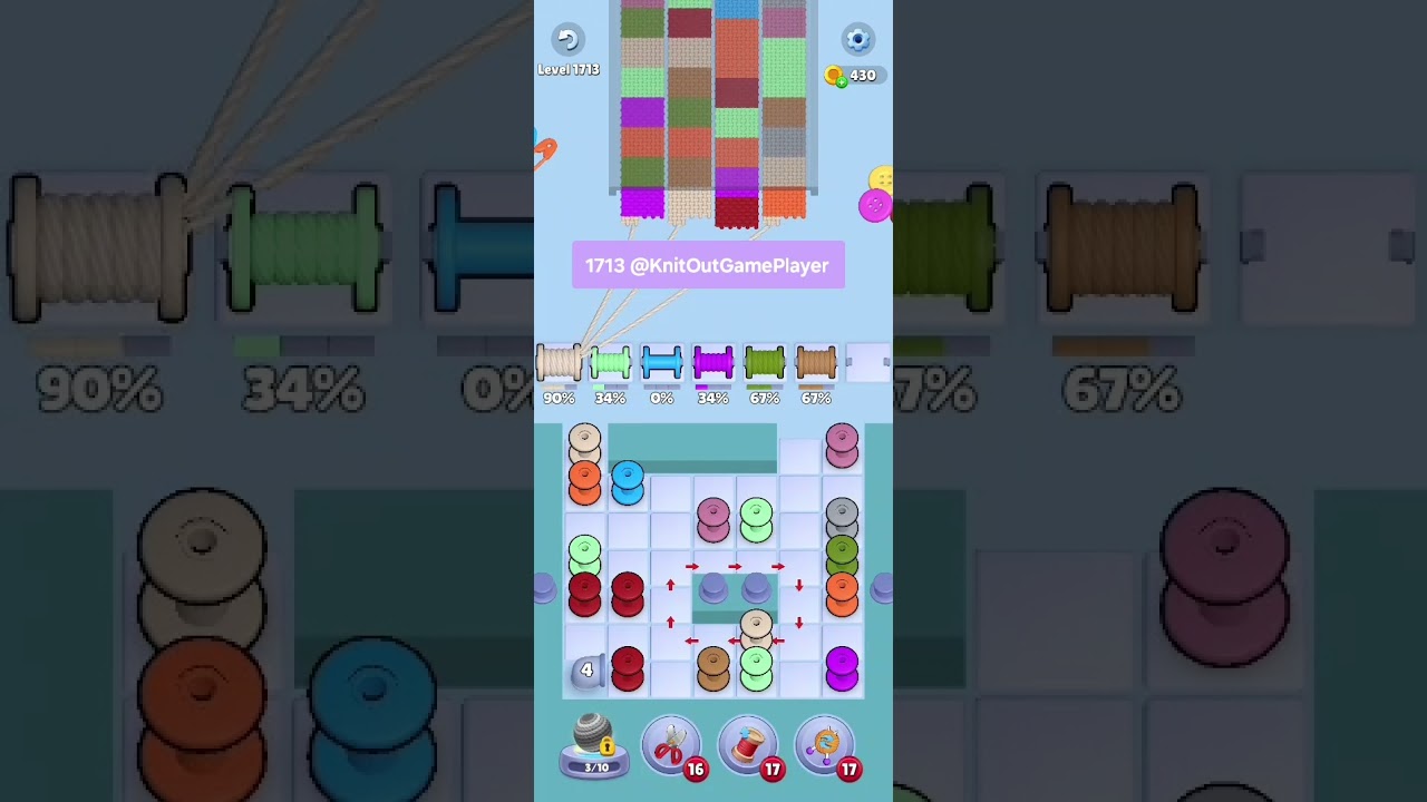 Knit Out Level 1713: Knit Out Game Level 1713