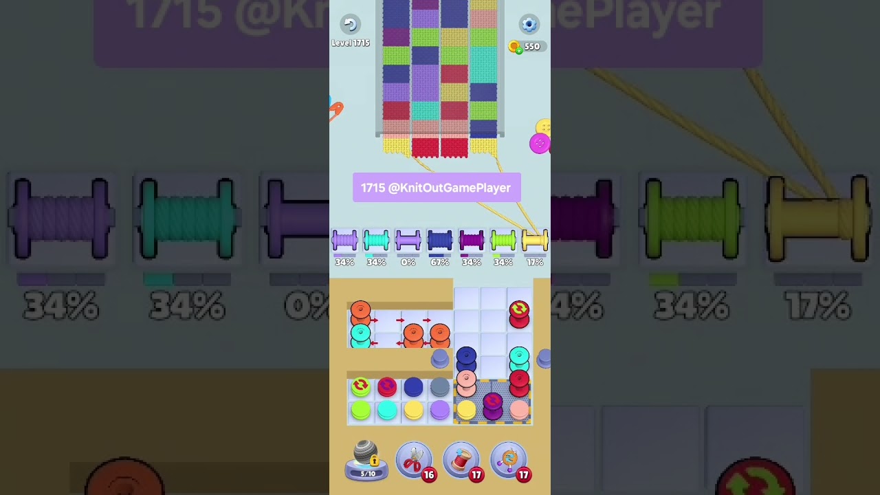 Knit Out Level 1715: Knit Out Game Level 1715