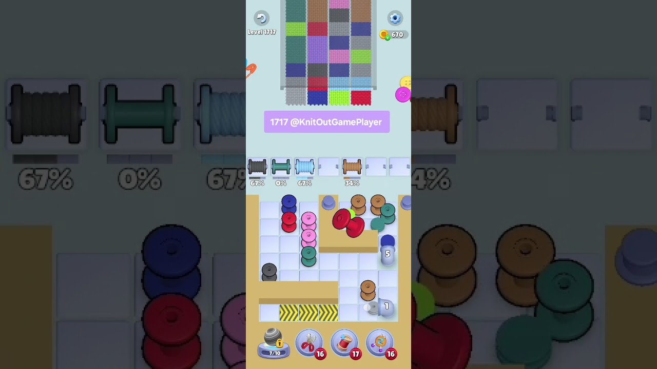 Knit Out Level 1717: Knit Out Game Level 1717