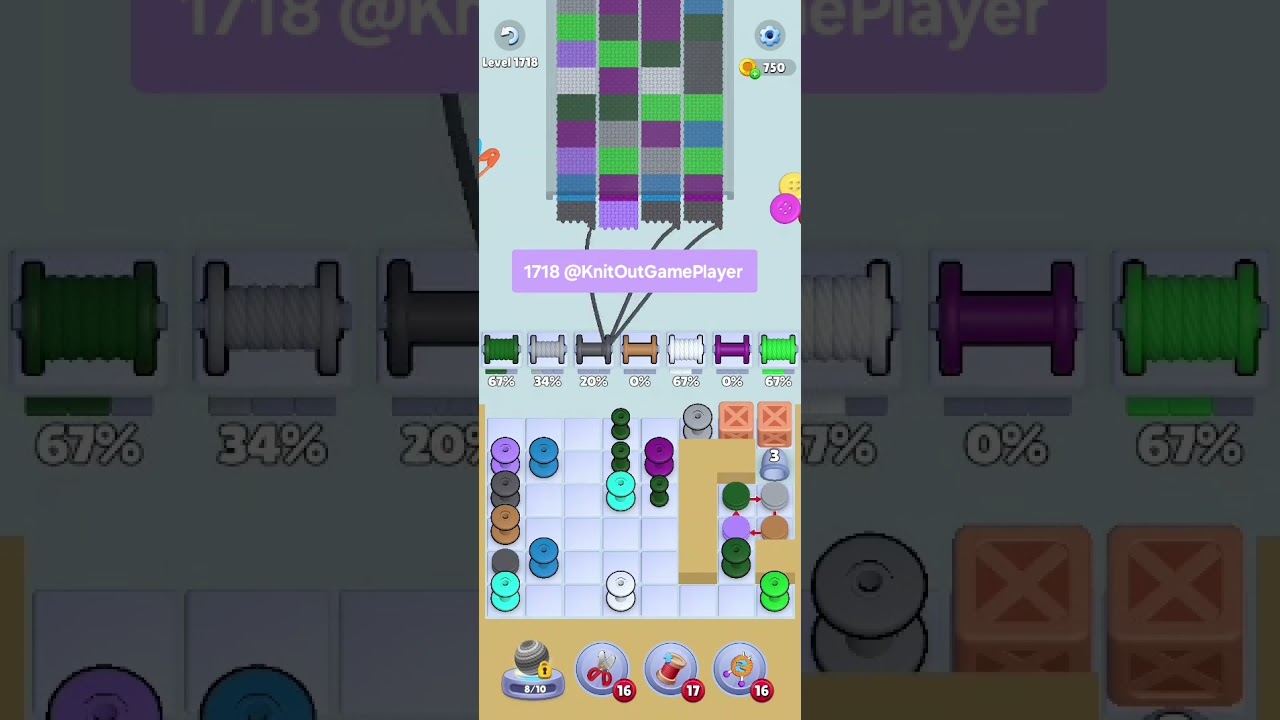 Knit Out Level 1718: Knit Out Game Level 1718