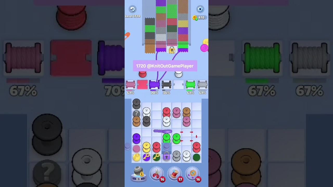 Knit Out Level 1720: Knit Out Game Level 1720