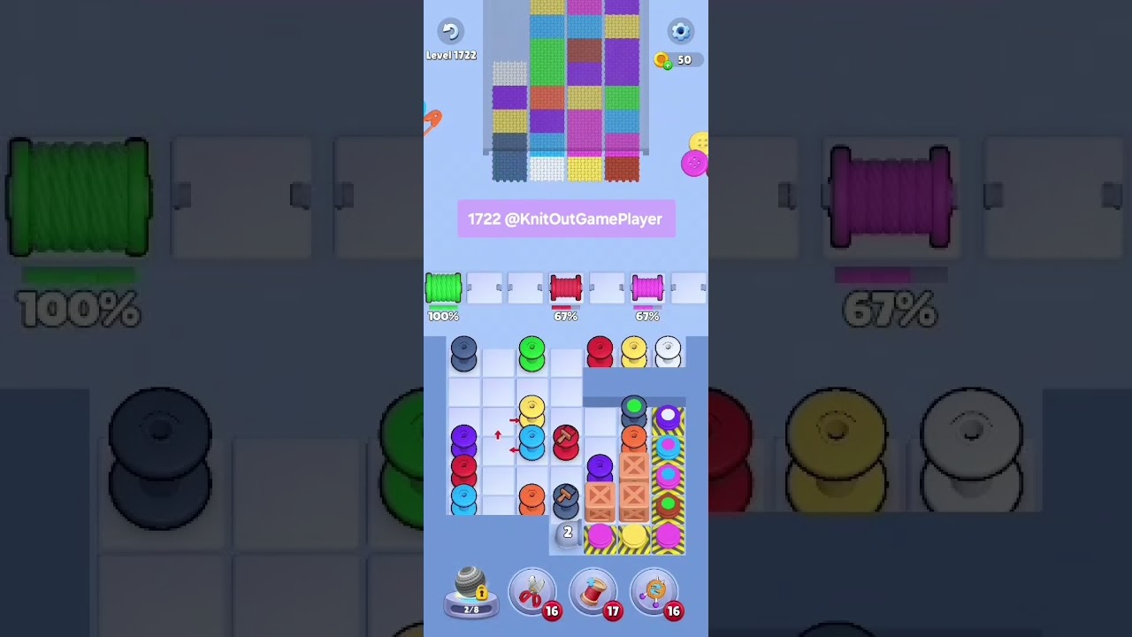 Knit Out Level 1722: Knit Out Game Level 1722
