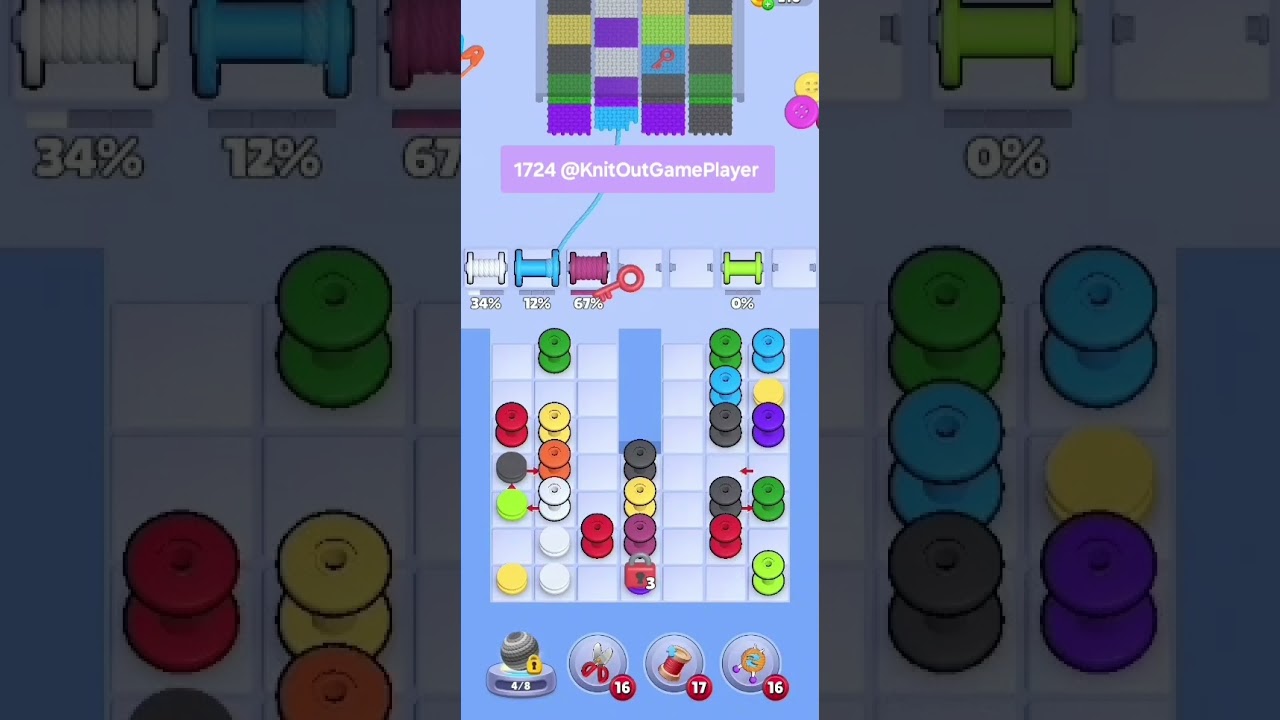 Knit Out Level 1724: Knit Out Game Level 1724