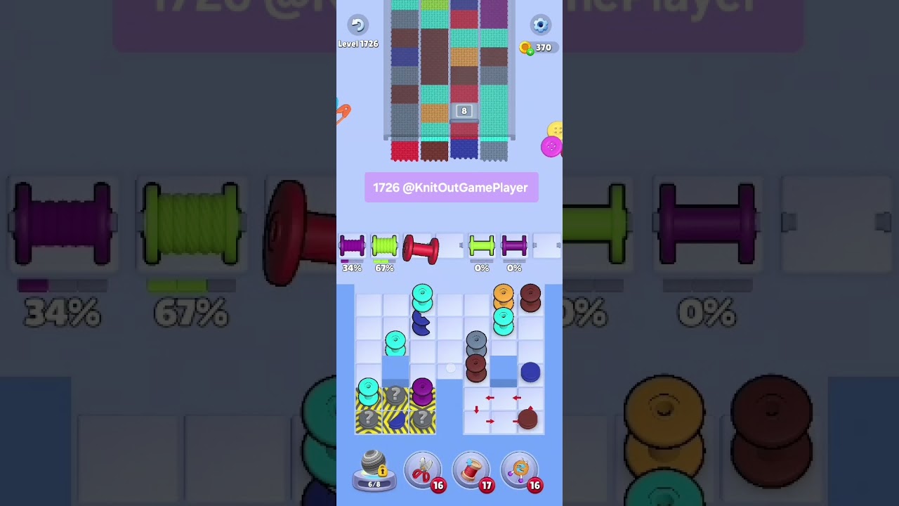 Knit Out Level 1726: Knit Out Game Level 1726