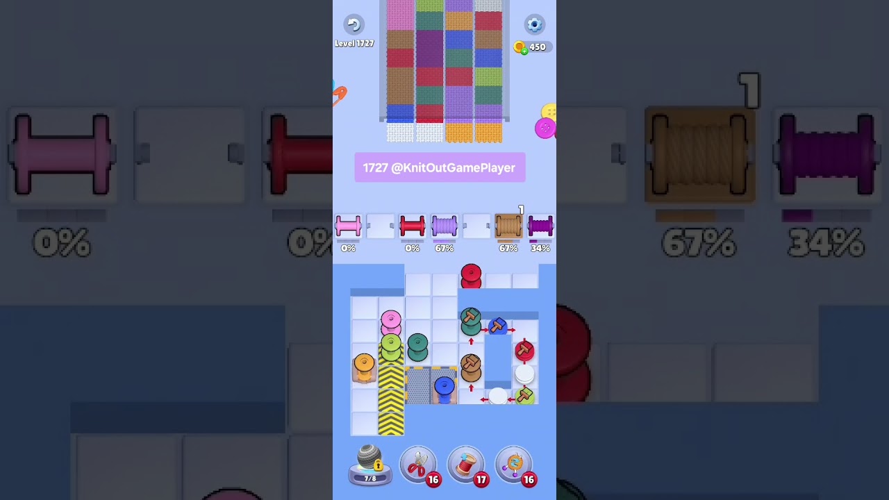 Knit Out Level 1727: Knit Out Game Level 1727