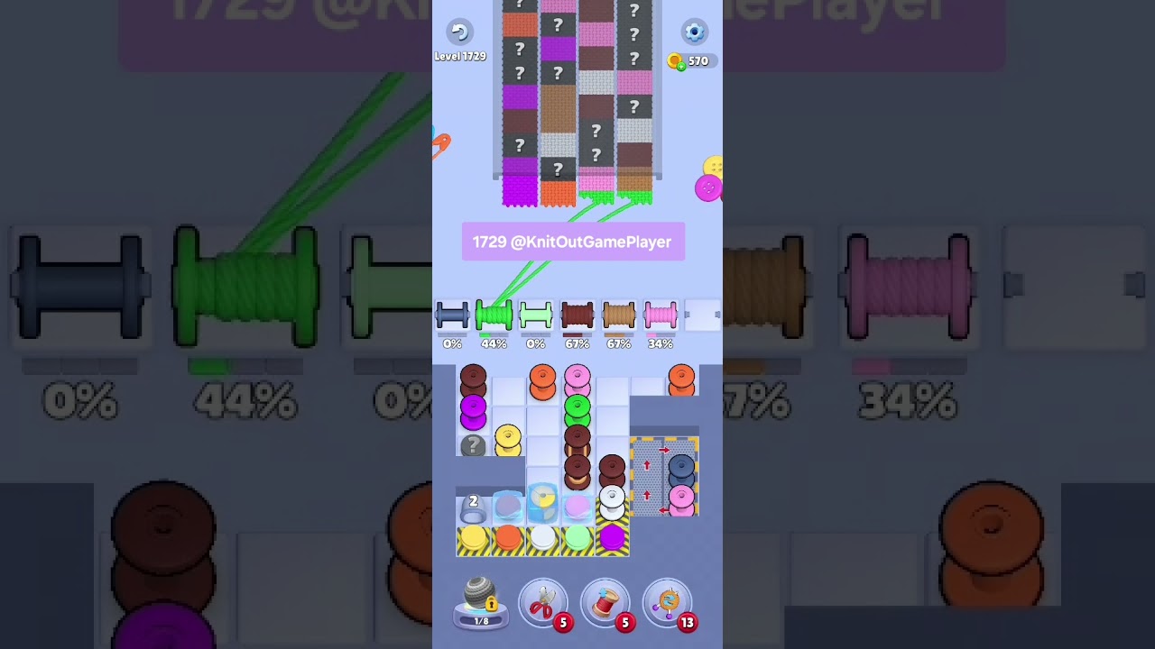 Knit Out Level 1729: Knit Out Game Level 1729