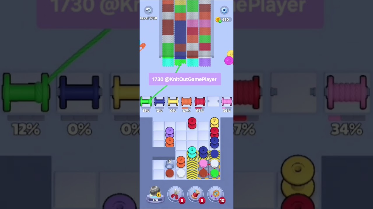 Knit Out Level 1730: Knit Out Game Level 1730
