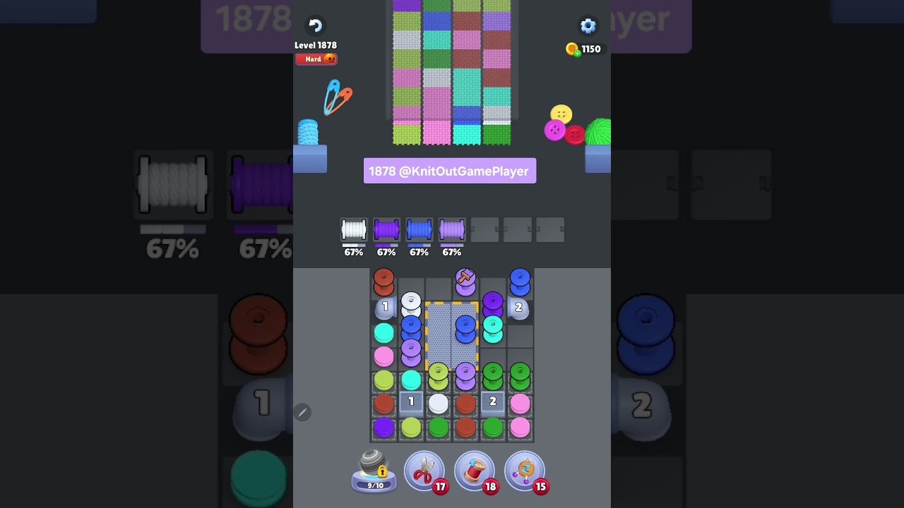 Knit Out Level 1878: Knit out game level1878
