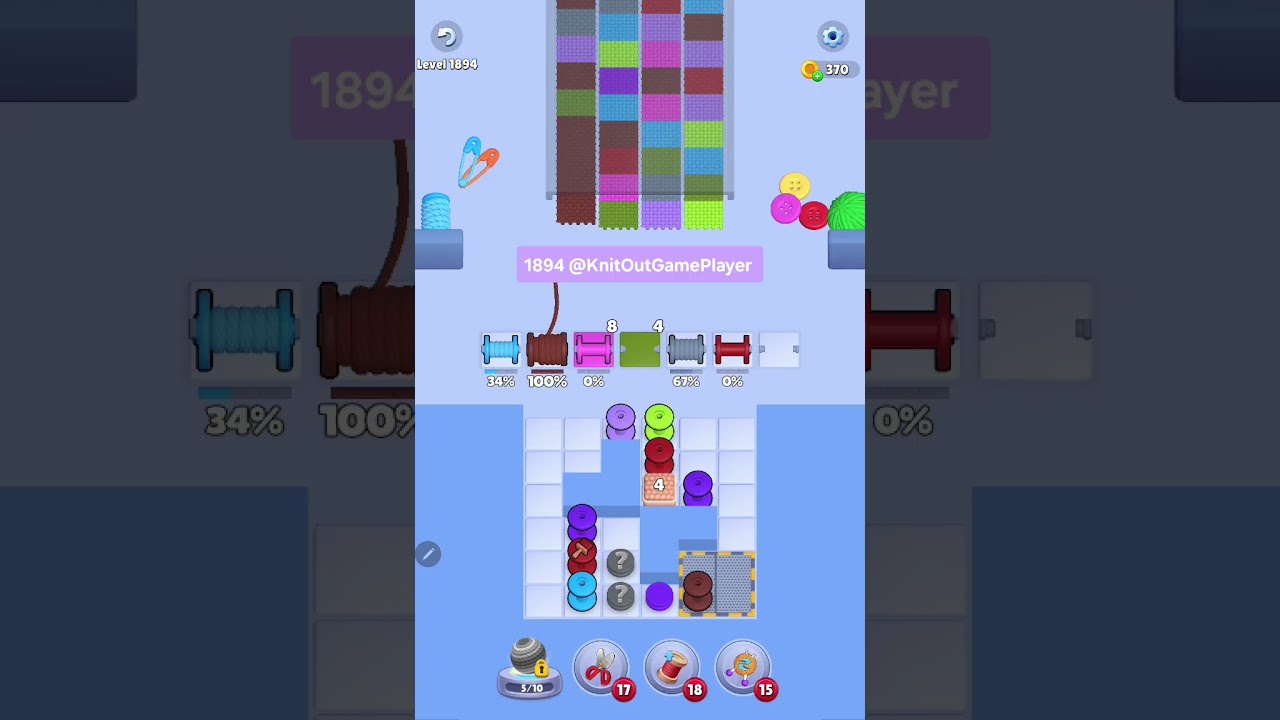 Knit Out Level 1894: Knit out game level1894
